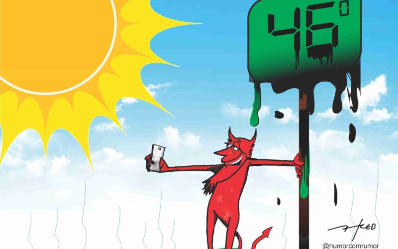 Charge da Semana – SE O AQUECIMENTO É GLOBAL PORQUE O SOL PAROU AQUI?