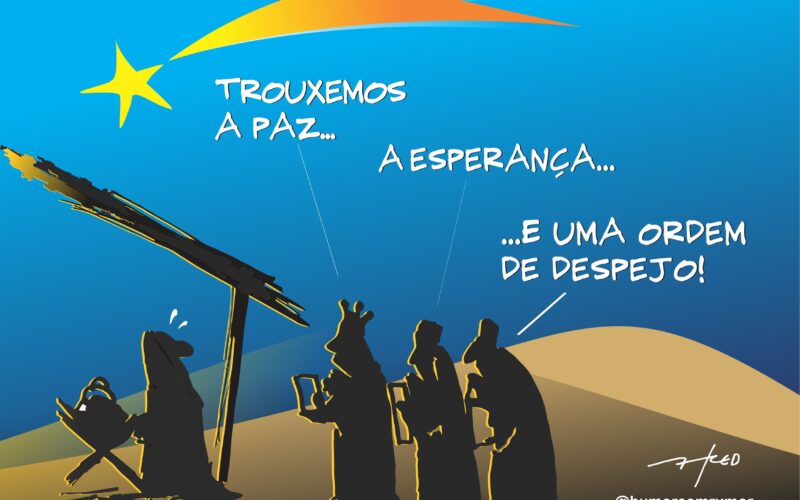 Charge da Semana: Natal 2023 – Despejo em tempos modernos!