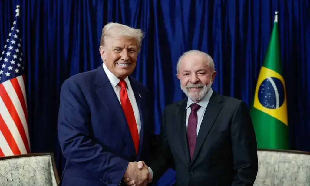 Trump registra encontro com Lula em sua rede social