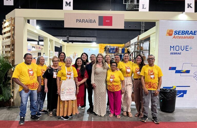 Artesãos paraibanos participam de Feira Nacional de Artesanato e primeira dama do Estado prestigia abertura do evento em BH