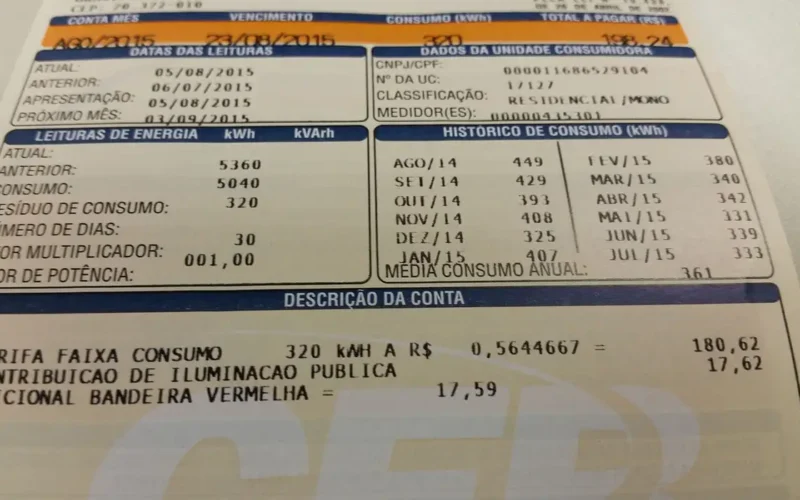Consumidor pagará menos na conta de luz em janeiro