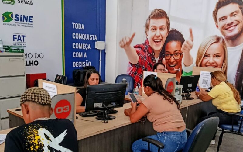 Campina Grande oferece 878 vagas de emprego, nesta semana, conforme sistema de cadastro do Sine Municipal