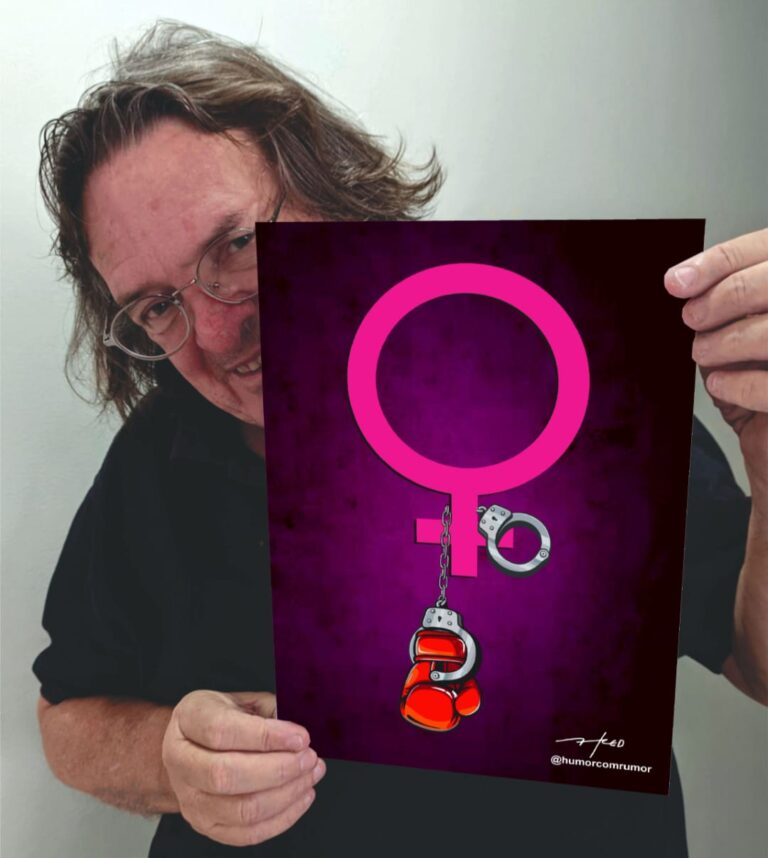 Cartunista Fred Ozanan participa de exposição internacional contra o feminicídio