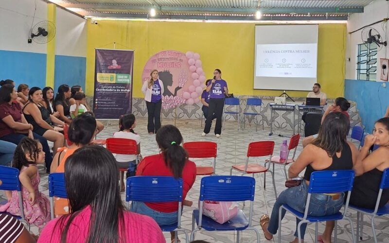 Mês da Mulher: PMCG reforça combate à violência de gênero nas escolas e instituições