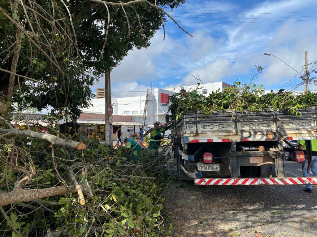 PMCG mantém equipes nas ruas após chuvas intensas e ventos fortes registrados no último domingo
