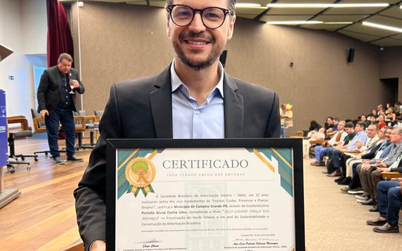 Campina Grande é novamente reconhecida  com o “Selo Tree Cities of the World” e reforça compromisso com a sustentabilidade