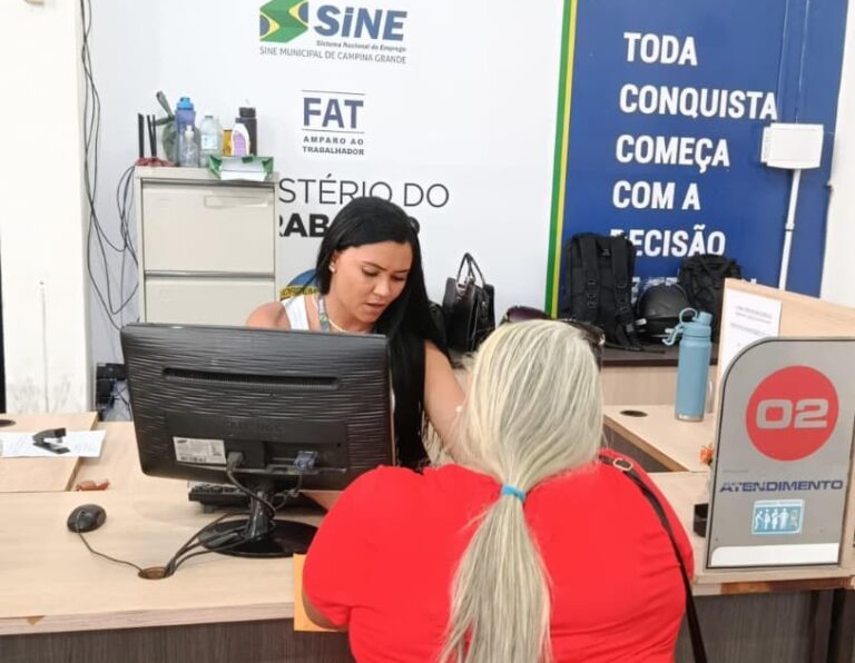 Campina Grande oferece 1.592 vagas de emprego, na terceira semana de Junho, conforme sistema de cadastro do Sine Municipal
