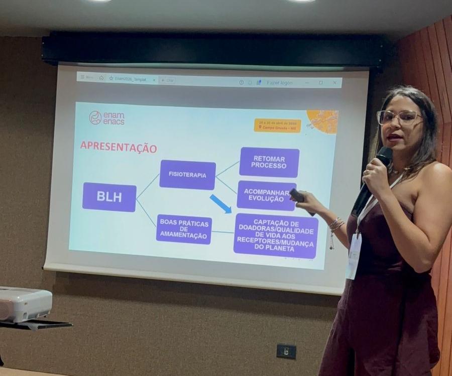 Serviço de fisioterapia do Banco de Leite do ISEA, em CG, é destaque em Encontro Nacional de Aleitamento Materno