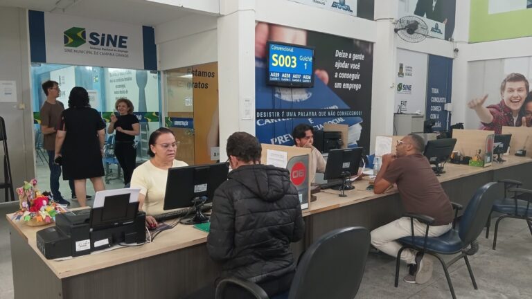 Campina Grande oferece 1.528 vagas de emprego, na segunda semana de Junho, conforme sistema de cadastro do Sine Municipal