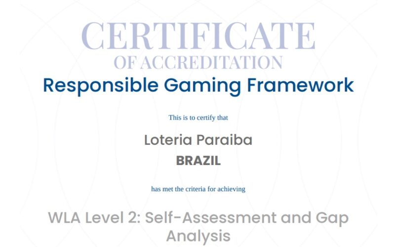Lotep conquista Certificação Internacional Nível 2 em Jogo Responsável da World Lottery Association
