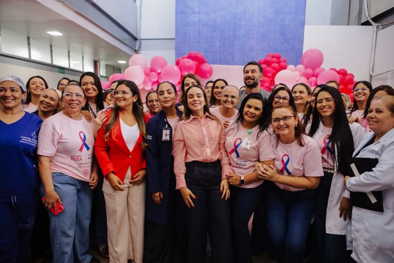 Primeira-dama Camila Mariz destaca prevenção e acolhimento em abertura do Outubro Rosa no Hospital de Trauma